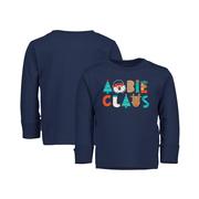 Auburn Aubie Claus Toddler Holiday Letters Long Sleeve Tee